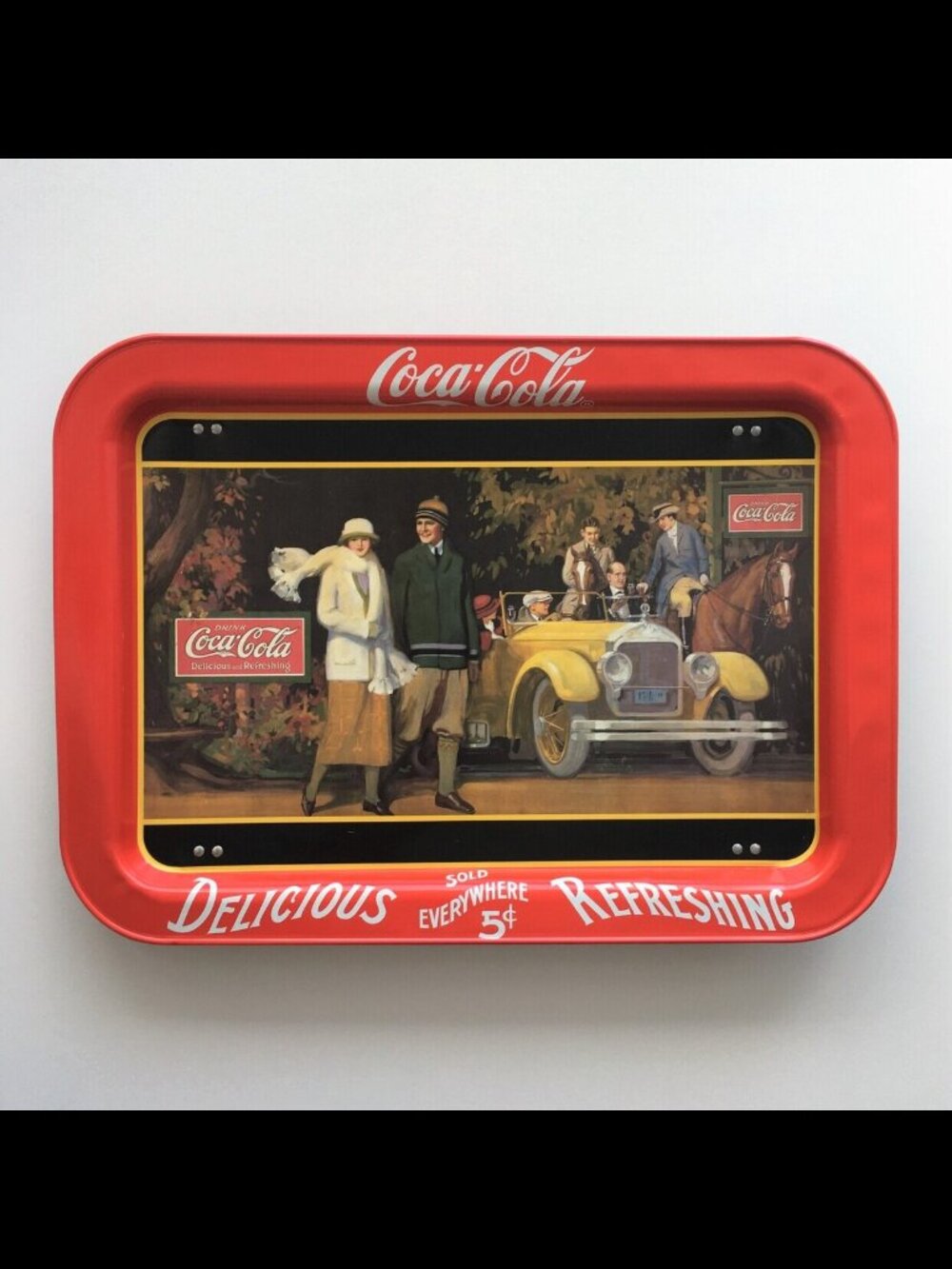 Vintage Coca Cola TV Tray, Touring Car 1987